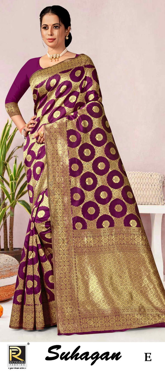 Ronisha Suhagan Designer Saree Catalog
